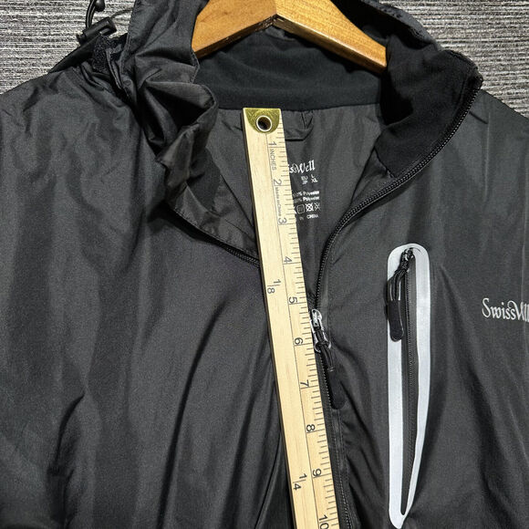 Swiss Well Jacket Men's L Black Hooded Full Zip - Picture 5 of 13